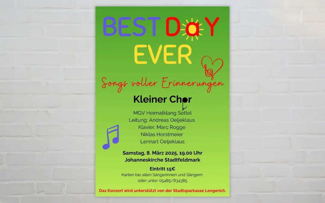 Konzert: Kleiner Chor MGV Settel