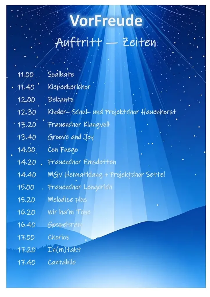 Chorprogramm VorFreude