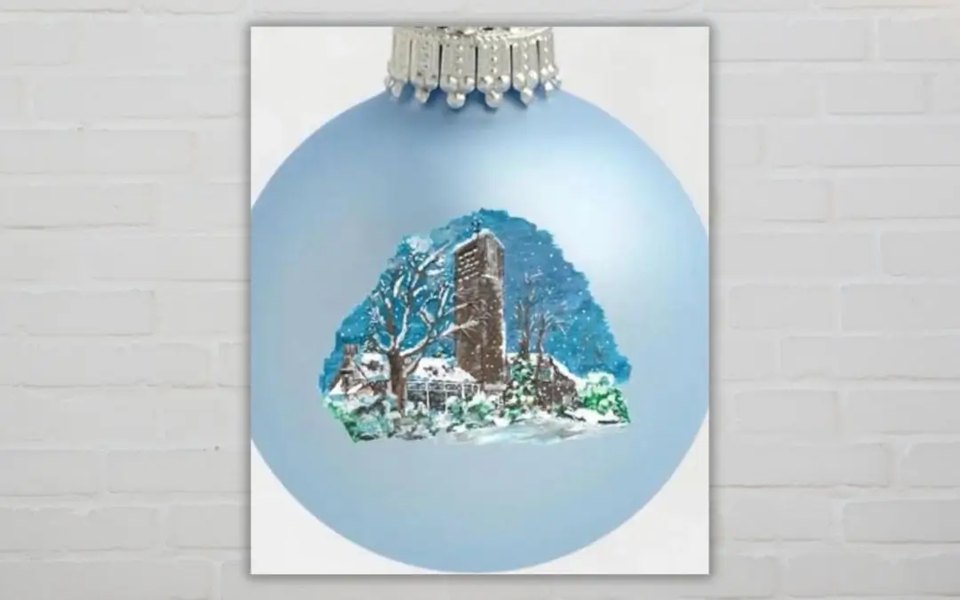 Weihnachtskugel Lengerich mit dem Motiv der Johanneskirche